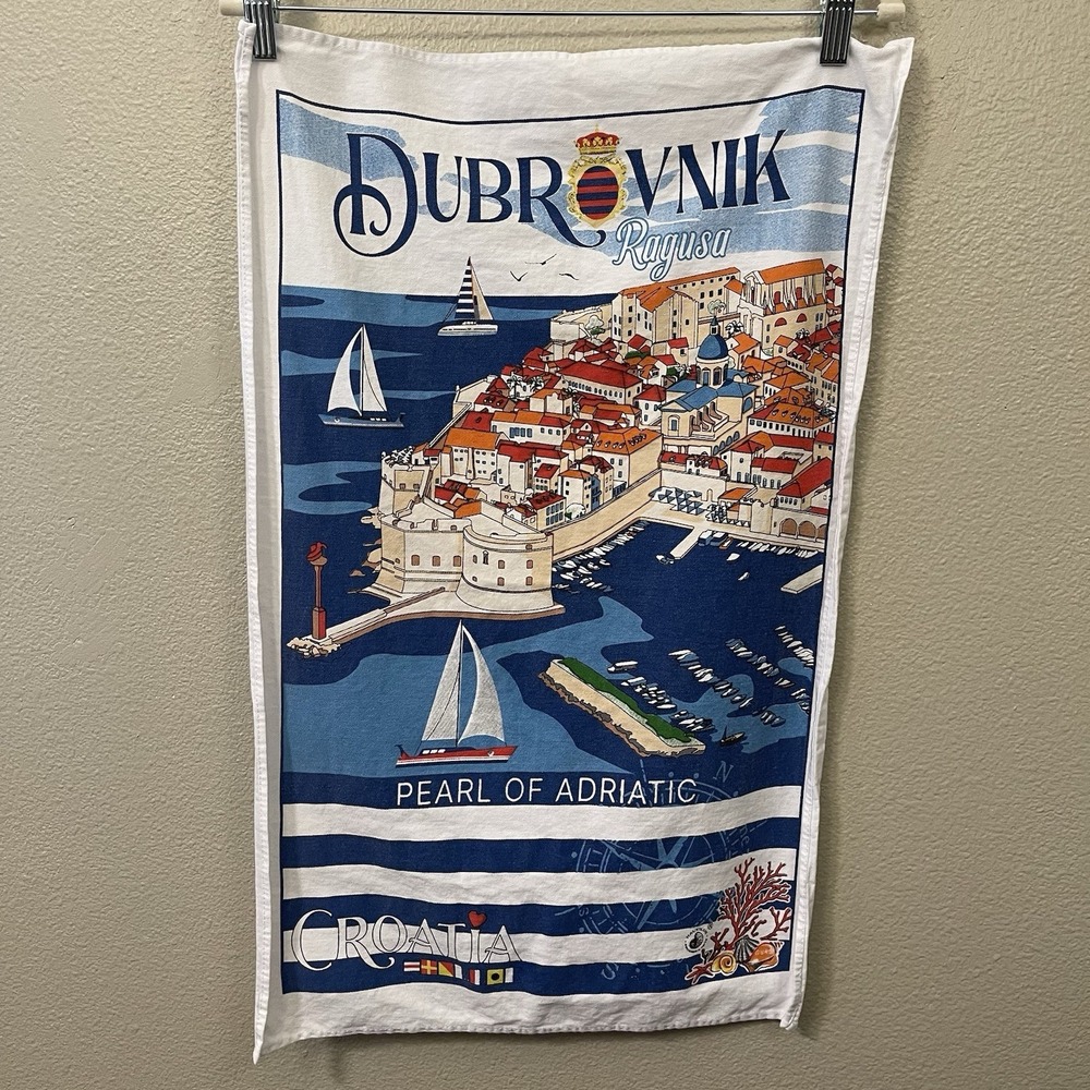 Dubrovnik‎ Croatia Harbor Tea Towel Game Of Thrones Kings Landing Location
